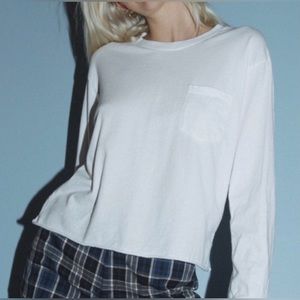 White Brandy Melville Long Sleeve, One Size